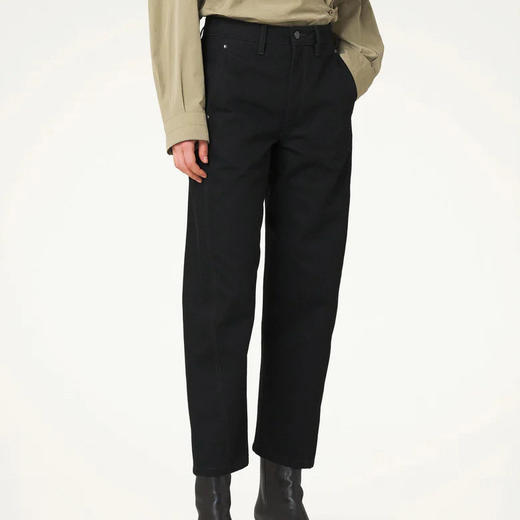 洛诗琳11819法系气质牛仔裤2025新款简约舒适扭缝直筒牛仔裤24005 商品图2