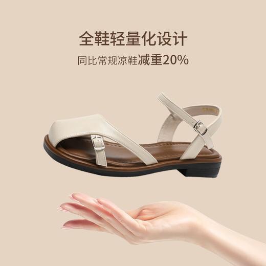 ZHR网红包头凉鞋女2025新款高级浅口小皮鞋洋气小香风优雅凉鞋女 商品图9