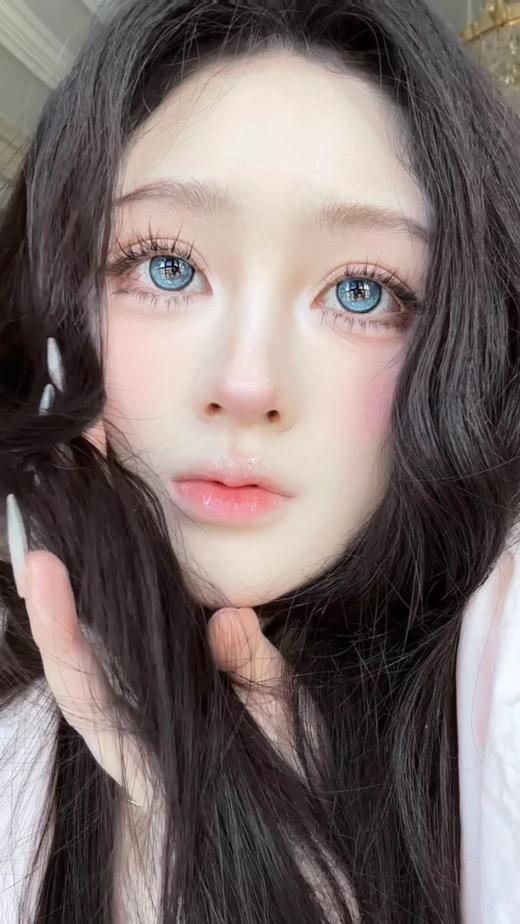 【大直径】ButterGU-雪落星轨 蓝-14.5mm【年抛0-1000度 含525/575】 商品图6