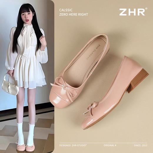 ZHR法式平底浅口单鞋女2025新款舒适轻便奶奶鞋软底ins百搭小皮鞋 商品图1
