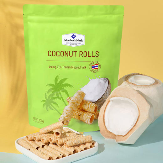 MM 山姆 Member's Mark 泰国进口 椰香脆卷（糕点）400g 商品图1