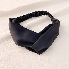 复古宽边交叉发带甜美简约头巾松紧束发带(赠品颜色随机)