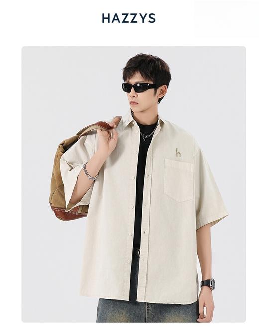 点此购买 哈吉斯春夏季男士都市轻薄短袖衬衫休闲外套 LL 316759 商品图6