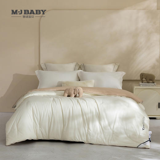 【6F】梦洁宝贝100S长绒棉大豆抗菌恒温四季被：蔚蓝 商品图0