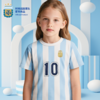 【官方正版】阿根廷国家队 | 童装蓝白条纹印号短袖夏季清爽梅西 商品缩略图2