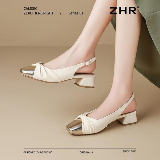 ZHR则则法式温柔风包头凉鞋女2025夏季新款时尚柔软舒适通勤单鞋 商品图4