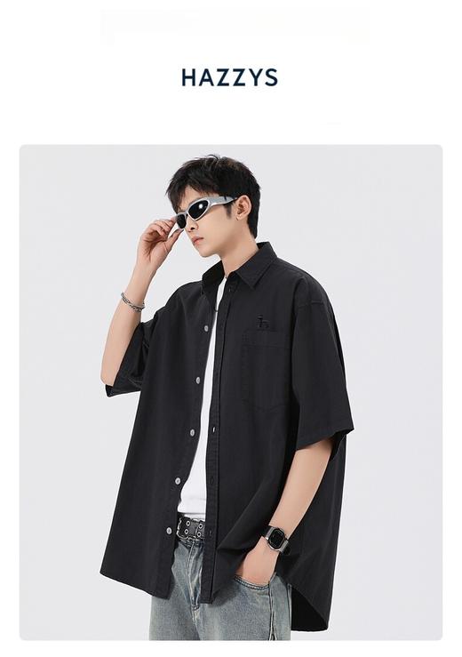 点此购买 哈吉斯春夏季男士都市轻薄短袖衬衫休闲外套 LL 316759 商品图10