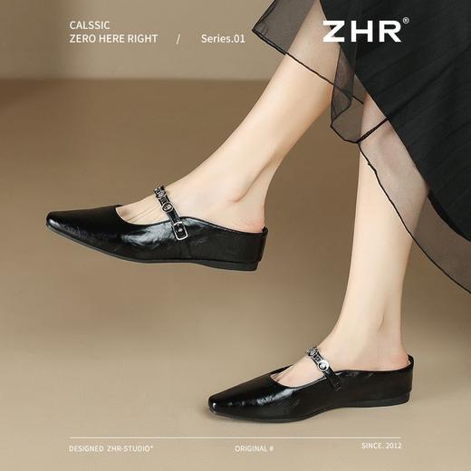 ZHR则则金属饰扣穆勒拖鞋女2025新款舒适透气柔软内增高包头拖 商品图9