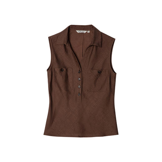 【预售10天内发】C+IMPRESS/西嘉天丝亚麻 南法假日套装无袖马甲上衣+抽绳阔腿裤女CS2502075 商品图4