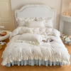 【5折购】舒氧°柔糯棉公主花边床裙款四件套 四季可用柔软透气套件 商品缩略图0