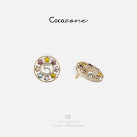 COCO ZONE 几何金色设计感星星气质女耳钉CD2A0934