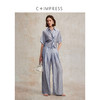 C+IMPRESS/西嘉原创设计 进口醋酸长丝 褶皱阔腿裤女休闲拖地长裤 商品缩略图3