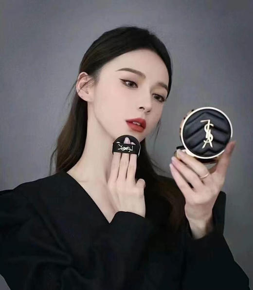 YSL圣罗兰黑皮革气垫14g 商品图1
