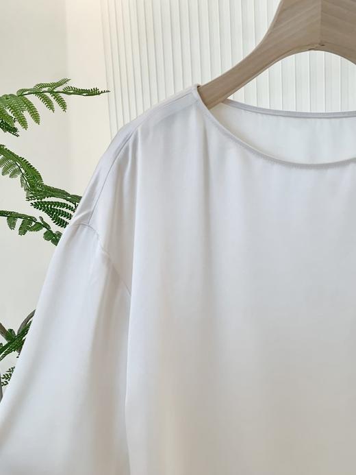 【高品质私服】【KG双面缎三醋酸一字领长袖T恤】随性慵懒廓形柔美舒适，舒适亲肤G1346-CC【无标出货 介意慎拍】 商品图12