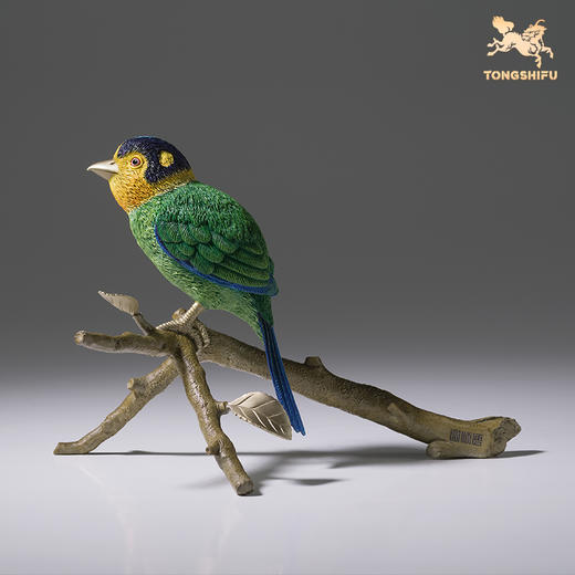 铜师傅《铜师傅百鸟集》之长尾阔嘴鸟 客厅桌面铜摆件 工艺品 商品图3