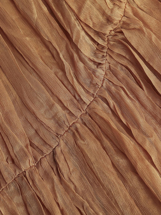 松紧腰百褶半身裙女2025年夏季新款垂感飘逸设计感A字中长裙 商品图3