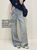 美洋春夏款海盐气泡丹宁回潮直筒小阔腿牛仔裤 商品缩略图8