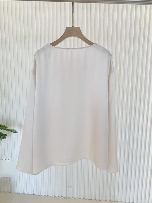 【高品质私服】【KG双面缎三醋酸一字领长袖T恤】随性慵懒廓形柔美舒适，舒适亲肤G1346-CC【无标出货 介意慎拍】 商品图11