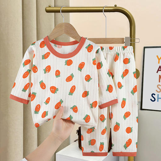 夏季新款儿童家居服男童空调服韩版女童全棉套装薄款宝宝睡衣 商品图3