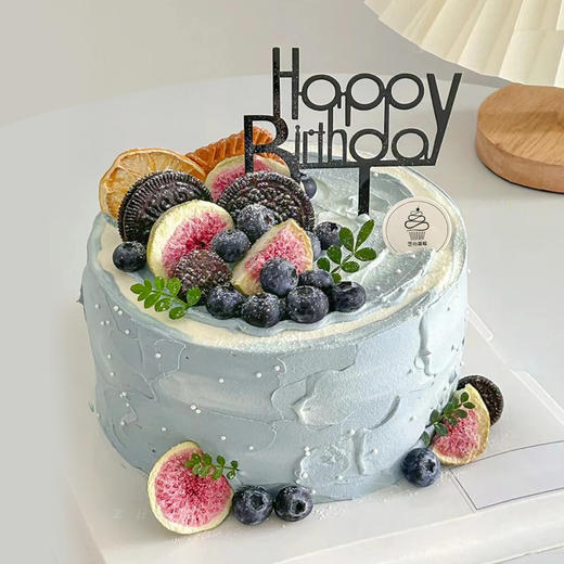 【浅蓝奥利奥】ins风营造出梦幻甜美的氛围-水果夹心生日蛋糕 商品图0