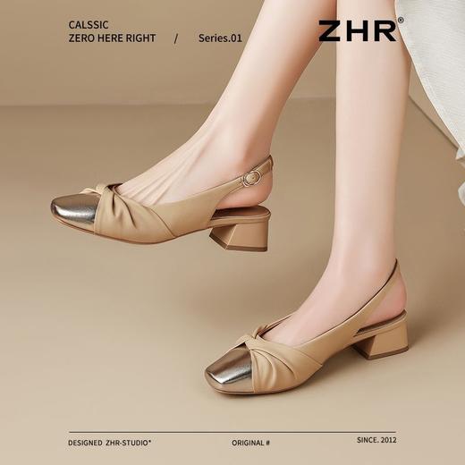 ZHR则则法式温柔风包头凉鞋女2025夏季新款时尚柔软舒适通勤单鞋 商品图9