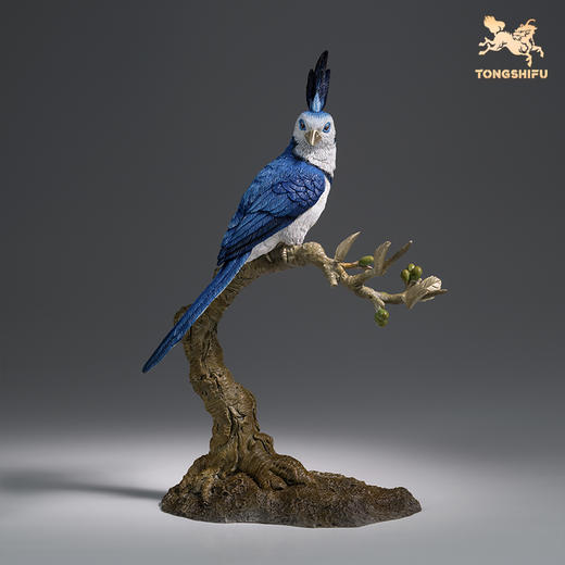 铜师傅《铜师傅百鸟集》之白喉鹊鸦 客厅桌面铜摆件 家居工艺品 商品图1