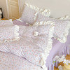 【5折购】舒氧°柔糯棉公主花边床裙款四件套 四季可用柔软透气套件 商品缩略图10