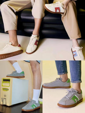 427-1 纯圆正 camp情侣款 内外全皮德训鞋 亲肤透气 光脚也能暴走