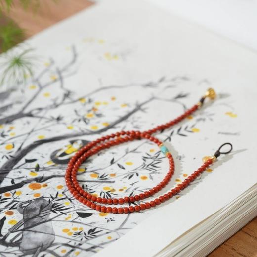 事事如意倪妮南红小米珠项链川料柿子红国风新春锁骨链手串简约女 商品图8