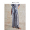 C+IMPRESS/西嘉原创设计 进口醋酸长丝 褶皱阔腿裤女休闲拖地长裤 商品缩略图1