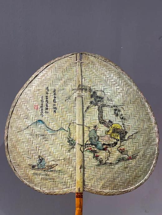 文人绘梅花与松下高士图蒲扇，顺丰包邮 商品图9