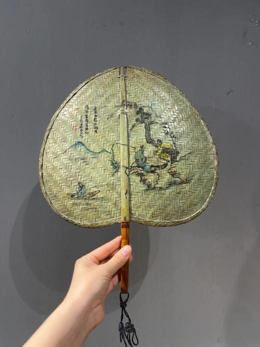 文人绘梅花与松下高士图蒲扇，顺丰包邮 商品图1