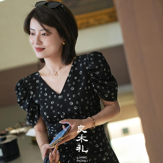 【卖完下架】良木礼真丝连衣裙（D966） 商品图1