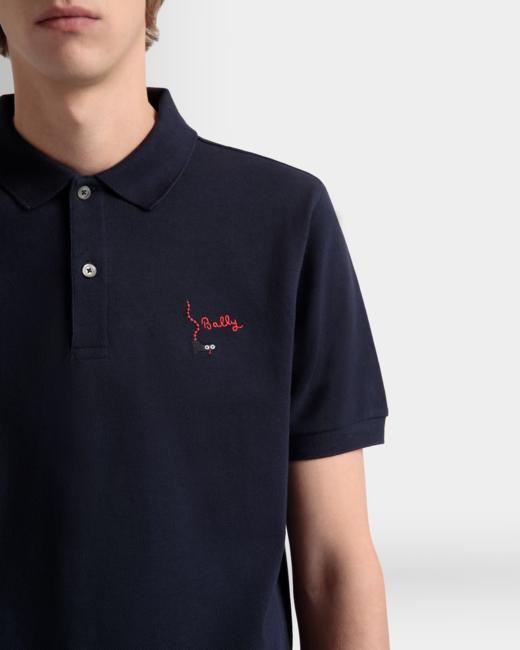 BA11Y 蛇年生肖限定 拉架棉 驻地网面 翻领短袖POLO衫 TX462 商品图1