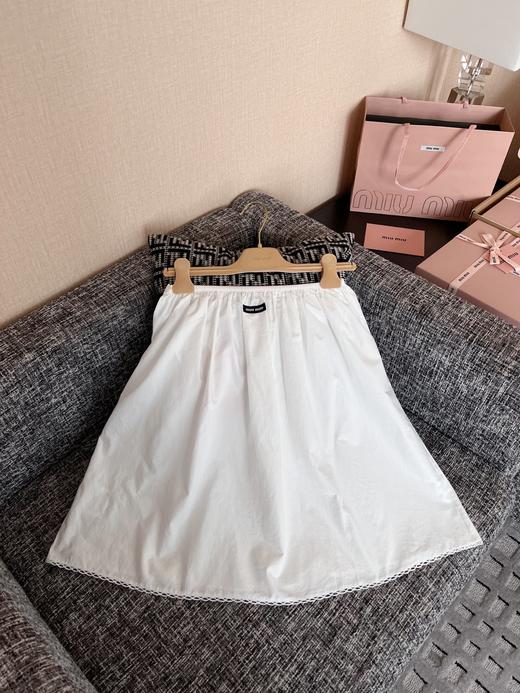 缪缪 25早春学院风白色半裙（TM） 商品图9