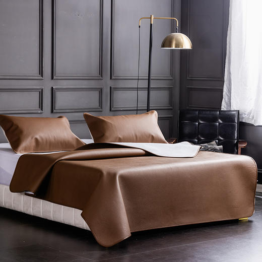 多喜爱 牛皮席三件套-风 /颂【意大利进口头层牛皮】【整张拼接】【升级款】【58道工序】【母婴A类抗菌防螨】席子天然取材 植物鞣制 凉席 商品图6