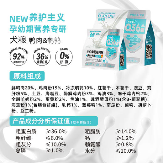 雀瑞斯 全价孕幼期主粮犬猫粮500g/2kg 奶糕鲜肉粮 0谷物 线下门店专供 自有工厂 批批送检！ 商品图3