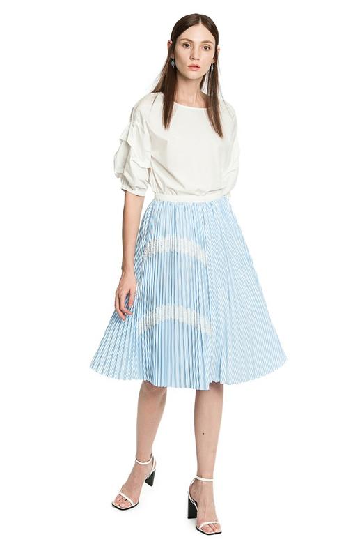 ROSEHOO 蓝白条纹百褶裙 2473 商品图5