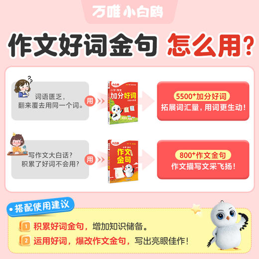 2026万唯小白鸥小学语文满分作文金句八百例夺分金句 商品图1