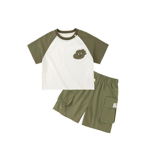 嘟嘟家宝宝休闲套装夏装露营风婴儿短袖T恤短裤两件套夏季童装潮 商品图4