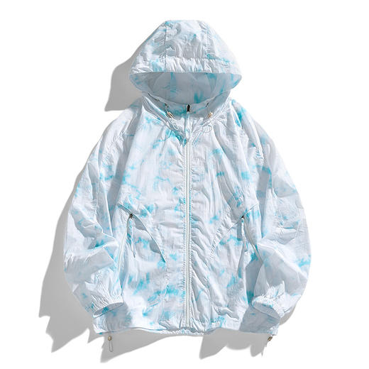 【DJR】大依优型大码男装连帽防晒衣皮肤衣薄款清凉防晒服透气男夏季外套上衣 商品图2