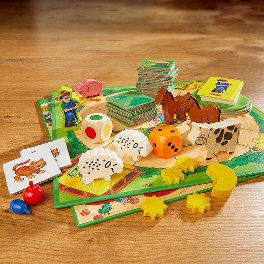 HABA 开心农场 十合一 桌游 适合3岁+ 多种玩法，锻炼各项能力 德国品牌-1004278001 商品图1