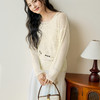 【严选】诗凡黎两件套镂空针织衫女25夏新款设计感慵懒风罩衫薄纱外搭上衣7G4130621 商品缩略图1