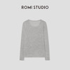 ROMI STUDIO夏季新品 极简花纱灰色棉质圆领长袖T恤 RWCSSM2497 商品缩略图1