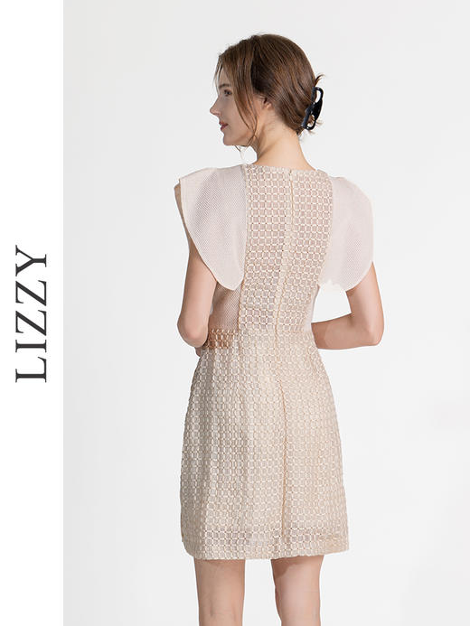 LIZZY法式轻奢感重工刺绣名媛风淑女洋装小礼服短款连衣裙8053 商品图3