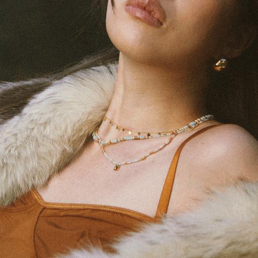 【孟子义周也同款】alodia.co 品牌直发 清新项链 度假风baby蓝色系天然晶石夏日叠戴 商品图1