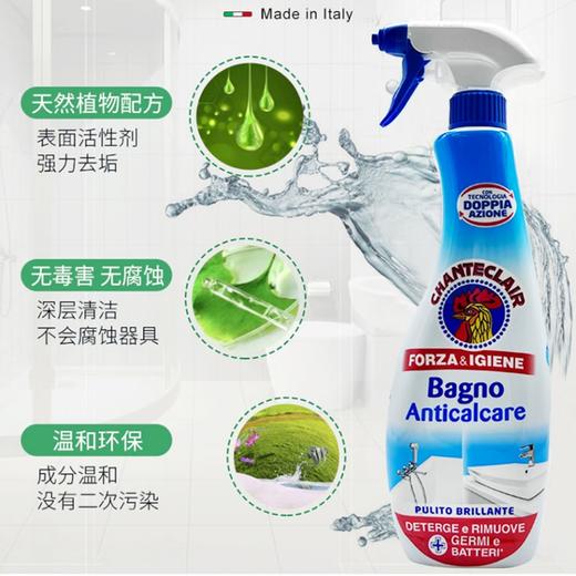 CHANTECLAIR大公鸡管家浴室清洁剂  625ml  玻璃水垢不锈钢水龙头清洗剂浴缸瓷砖去污 商品图3