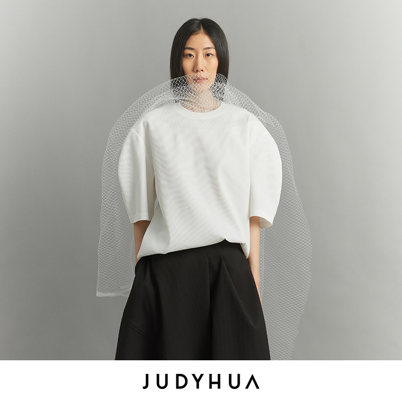 JUDYHUA 纯粹系列弧形袖T恤