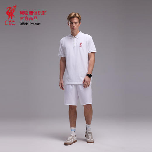 【官方正版】利物浦俱乐部 | 春夏新款白色棉感polo柔软舒适短袖清爽简约 商品图3