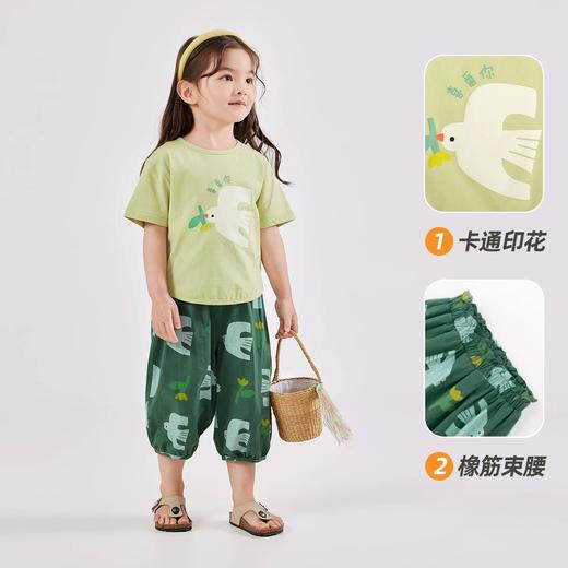 嘟嘟家女童休闲套装夏装新款女孩短袖T恤长裤两件套 商品图2